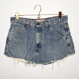 ✨3/$15 Levi Strauss custom crop distressed shorts 31